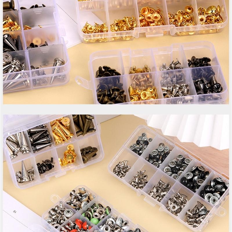 40-200Pcs Leather Rivets Double Caps Rivets Leather Button Fasteners Rivets for Leather, Clothes, Jewelry Making