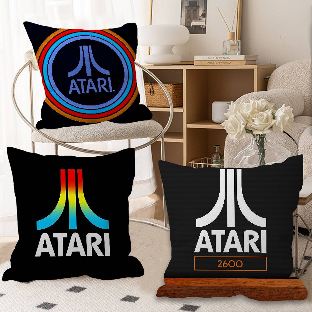 A-Atari Logo Cushion Cover Pillow Cover Decor Pillowcase Printed Cushion Case for Couch
