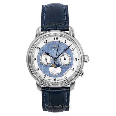 Friedrichshafen Blue Leather Strap Blue Dial Quartz 85363 Men's Watch