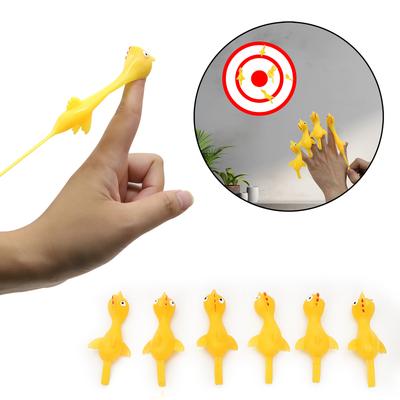 12/24pcs Fun Soft Plastic Finger Catapult Chicken Game Kids Birthday Party Gift School Gift Prize Pack Toys