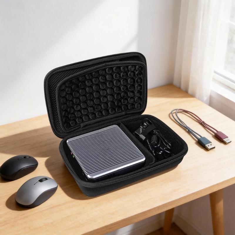 Heavy Duty Controller Storage Box Lightweight Travel Carrying Case with Ergonomic Handle for Computer Host Accessories