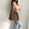 Large Capacity Knitted Tote Bag Korean INS Fashion Solid Color Hollow Out Shoulder Handbag for Women