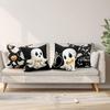 Spooky and Fun Halloween Pillowcases: Ghosts, Bats, and Pumpkins! Sofa Cushion Cover, Holiday Party Decoration, Gift