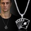 Personalized Poker Pendant Versatile Fashion Hip Hop Men'S And Women'S Same Long Necklace Tide 2024 Batches