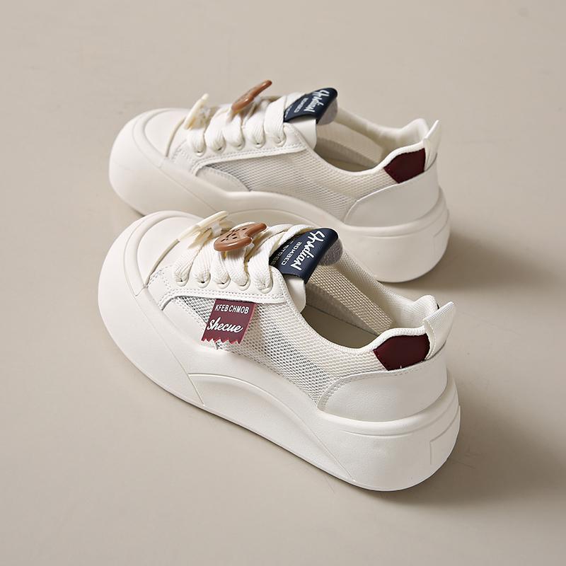 CRLAYDK Designer Women's Mesh Low Top Walking Sneakers Skateboard Platform Fashion Casual Ladies Shoes Cute Comfortable Tennis