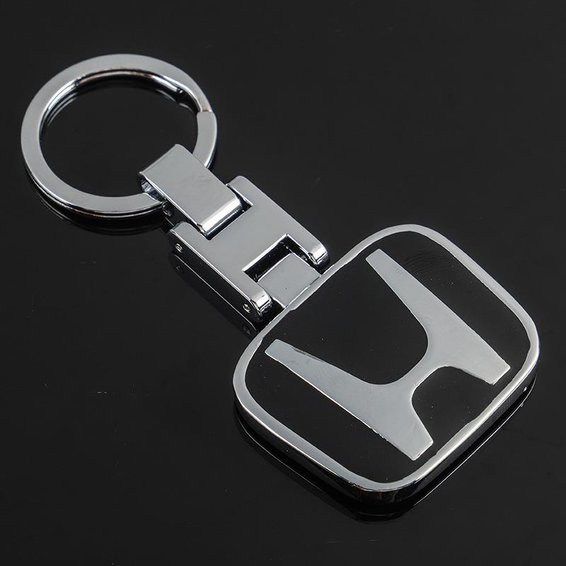 AAAKQ1 Metal Car Key Chains Buckle Key Ring Gift Keychain For Honda Civic Fk7 Fit Fk2 Mugen Fk8 Type R Accord C-RV Styling Accessories