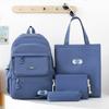 Four-Piece Backpack Set Junior High School Student Schoolbag Women Campus Backpack Large Capacity Backpack