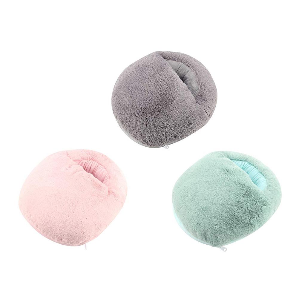 Buy Plush Electric Foot Heater Breathable Round Feet Heating Pads