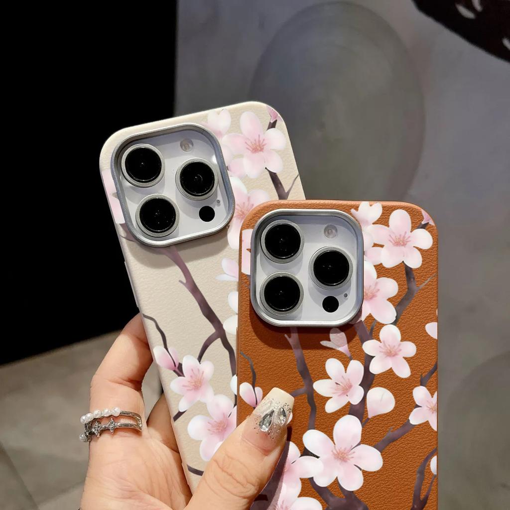 Litschi-Muster Handyhülle Für iPhone 11 12 13 14 15 16 17 Pro Max XS XR X 7 8 Plus 16E Air Mit Blumenmuster Weiche Silikonhülle