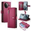 DF-011 For Xiaomi Redmi K80 5G/Poco F7 Pro 5G Case Zipper Pocket Wallet Leather Phone Cover with Straps