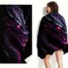 Dragon Pattern Extra-Large Beach Towel, Essential for Outdoor Travel Camping Swimming Enthusiasts