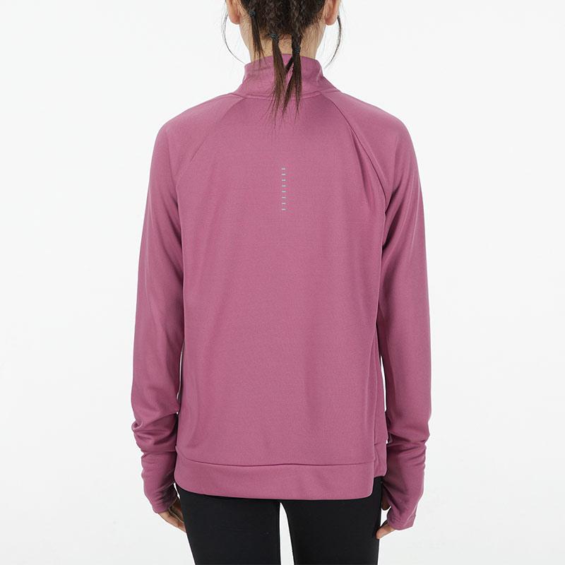 Nike Women's Dri-FIT Swoosh Run Half-Zip Long Sleeve Running Top Dark Red DD6842-507