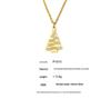 Mi Duoduo Zircon Clavicle Necklace, Gold PVD-Plated Stainless Steel, Romantic Christmas Gift for Girlfriend.