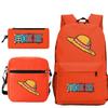New Animation One Piece Printed Backpack for Primary and Secondary School Students Large Capacity School Bag Combination Three-piece Set