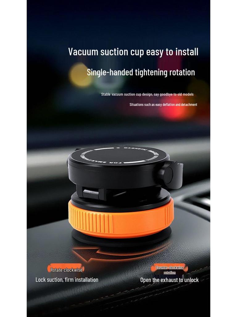 Magnetic Suction Cup Car Phone Holder with Strong Grip for Universal Use