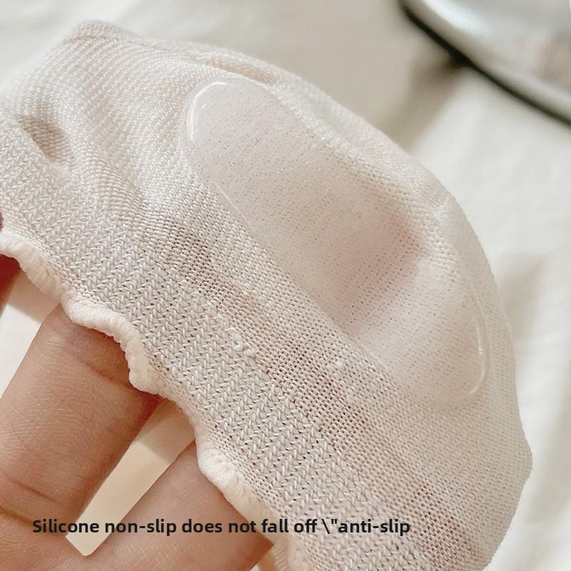 Embroidered Boat-style Women's Summer Cotton Socks, Non-stretch Socks, Thin Short Socks, Sweat-absorbing and Breathable Women's Socks, Invisible Socks