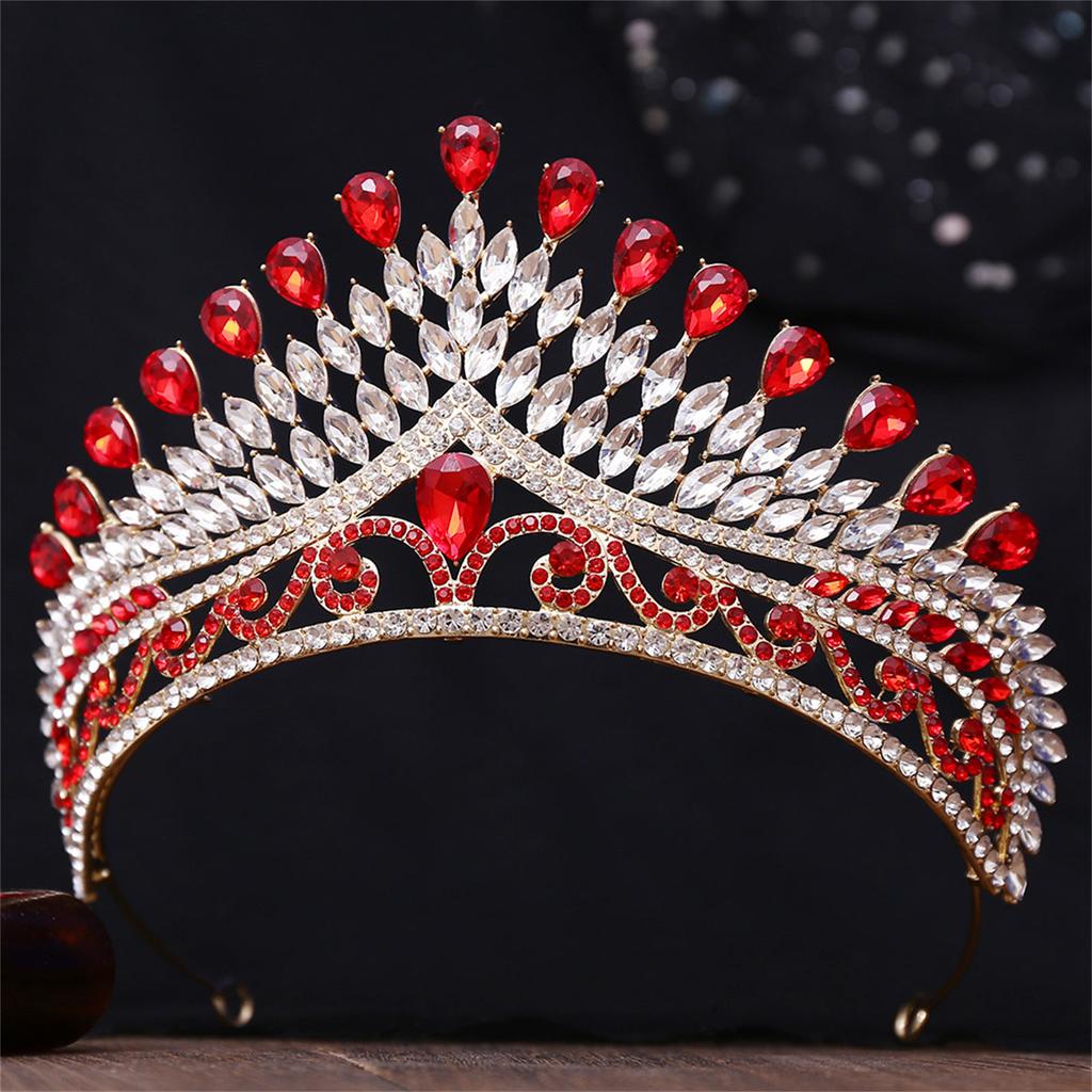 Bridal Rhinestone Crown Alloy Material Luxury Style Wedding Hair Accessory