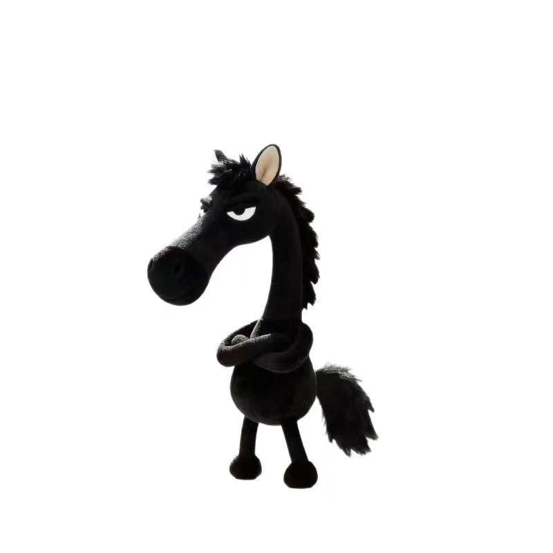 Year of the Horse Black Horse Plush Keychain: Auspicious Mascot Doll for 26th Anniversary
