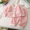 Neue Modelle 0-5 Jahre Kinder Aromatisierte Pyjama-Sets im Winter Verdickt und Warm für Jungen, Mädchen Pyjamas Mädchen Niedliche Pyjama-Anzüge