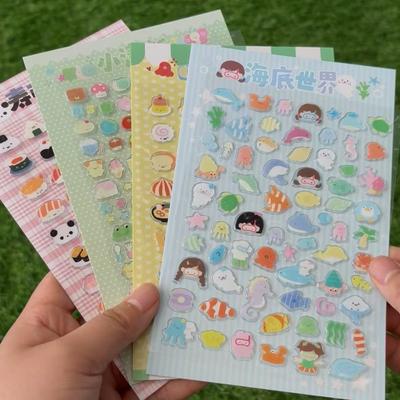 Jauki caurspīdīgi multfilmu suši un burgeru uzlīmes izgrieznei, telefona vāciņam, personalizētai DIY dekorēšanai 1 gab. Māksla un rokdarbi