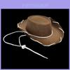 Children Cowboy Hat With Rope Strap Fabric Costume Accessory For Party And Gift
