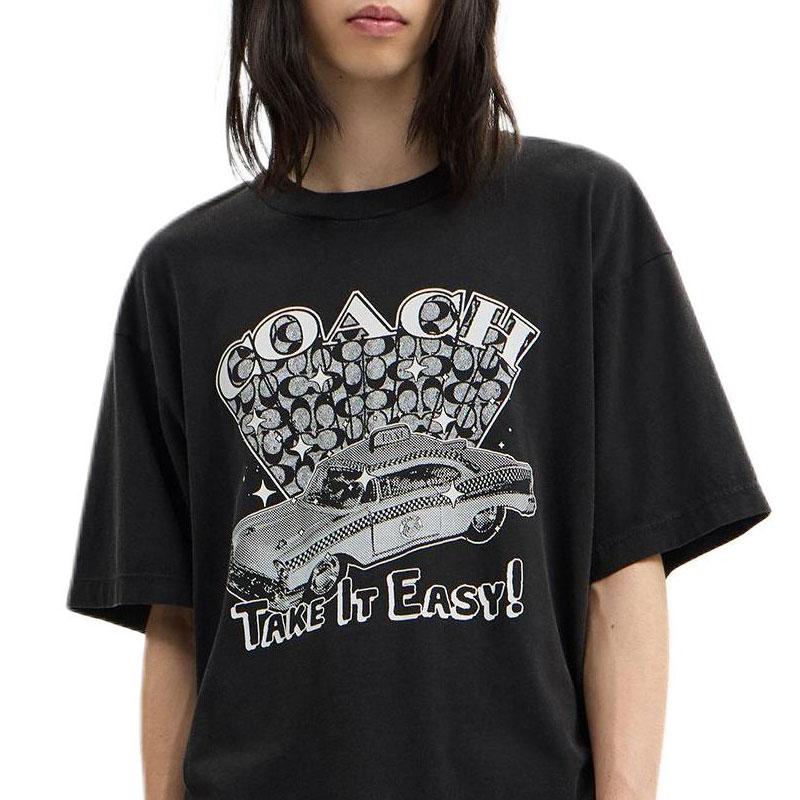 Coach FW25 Cotton Taxi Casual Short Sleeve T-Shirt Men tops CCU11-A0R