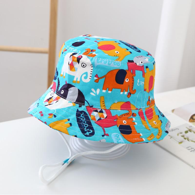 Children's hat for boys, summer baby fisherman hat, thin Korean style, large brim sun hat for older children, fashionable and trendy for girls