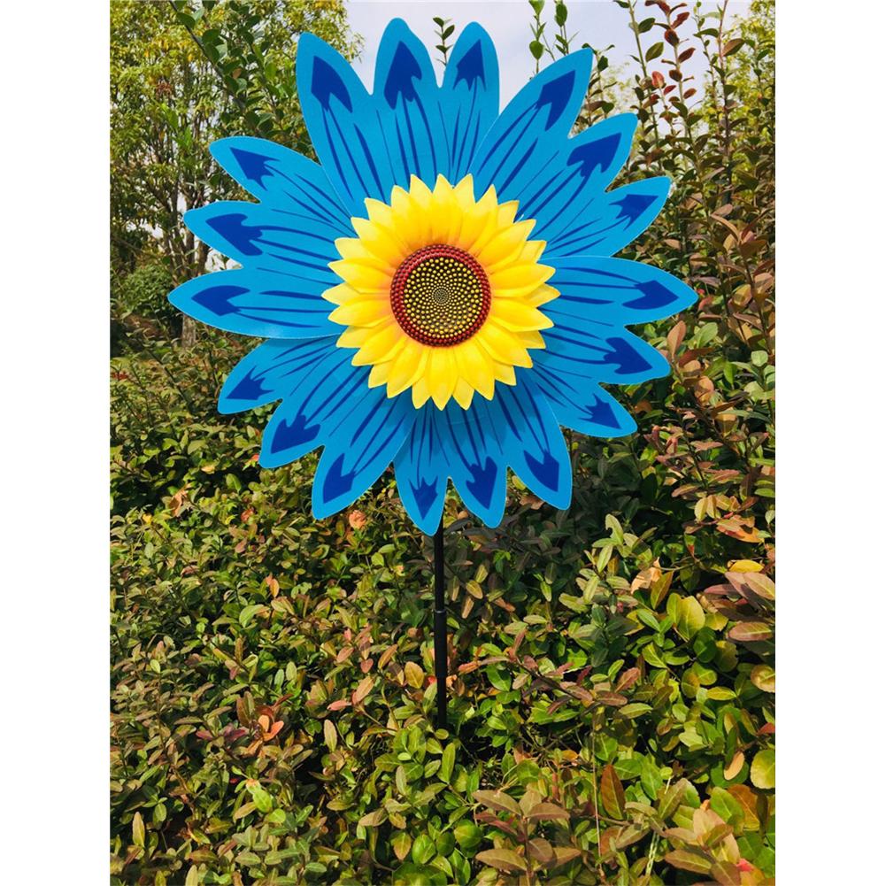 Bunte Sonnenblumen-Windräder Hochwertige Holz-Windspiele Für Hausgarten DIY Kinder Outdoor-Aktivitäten Layout Windräder Spielzeug
