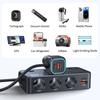 226W Car Charger Fast Charging Cigarette Lighter Split Adapter PD QC3.0 USB Voltage Display Front Rear Charge 12V 24V Truck SUV