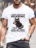 Novelty I Have Selective Hearing You Werent Selected Cat T Shirt Graphic Short Sleeve Husband Great Gifts Summer Fashion T-shirt