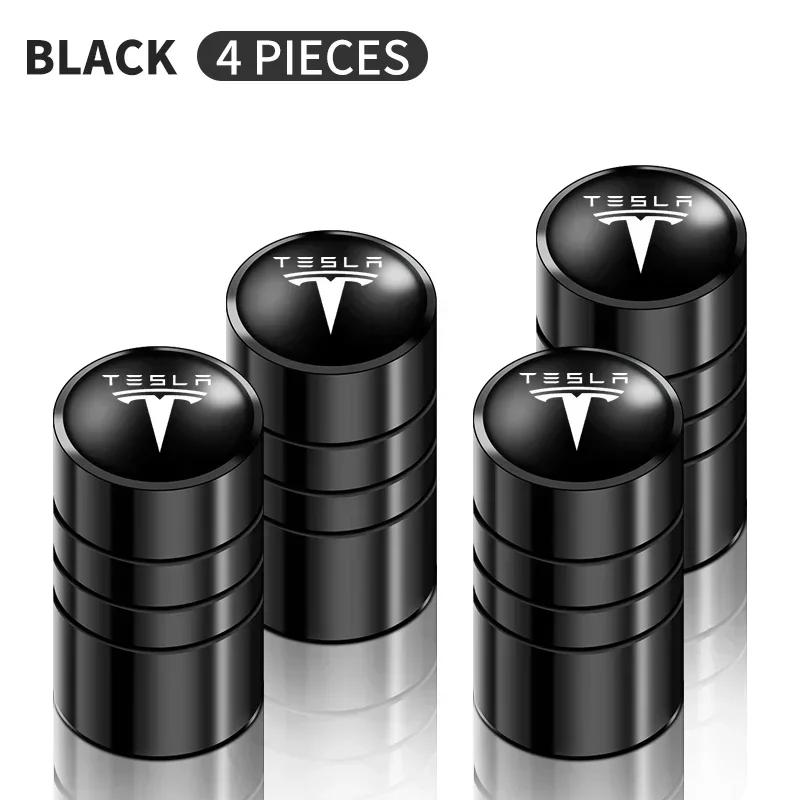 

Car Sticker Tesla 4pcs/set Metal Sticker Car Wheel Tire Valve Caps Stem Case Covers for Tesla Model S 3 X Y Smart Fortwo Forfour