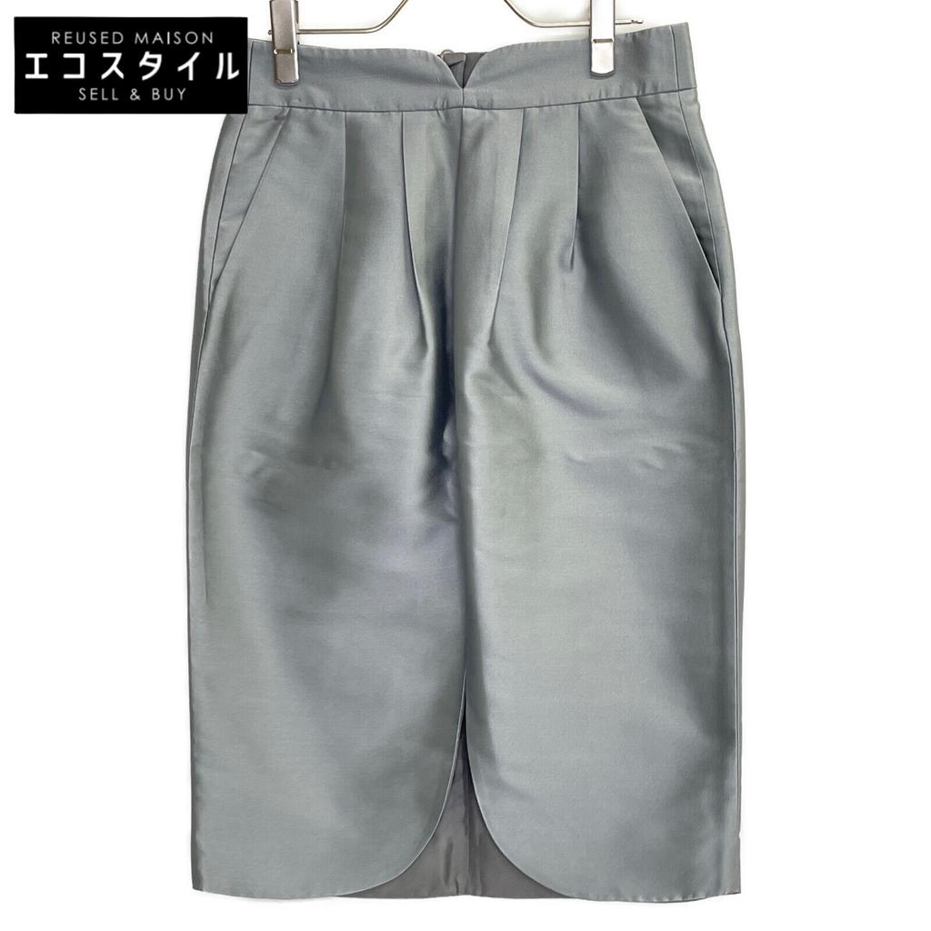 Giorgio Armani Gray 1SHNN04J T02AD Cocoon Slit Skirt Skirt 40 grayUsed