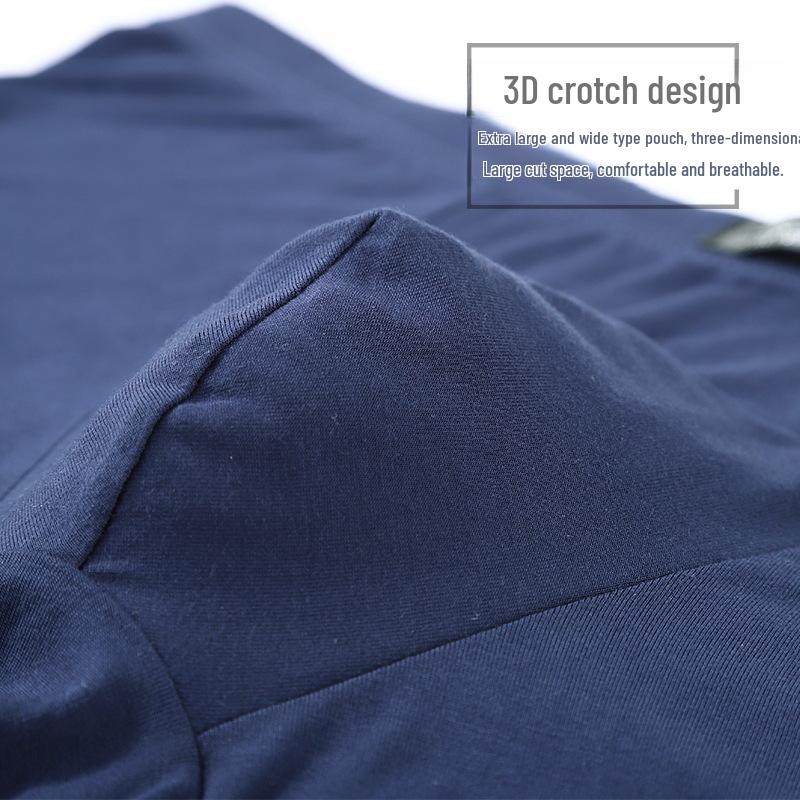 Men's Solid Color Modal Mid-Waist Breathable U-Convex Boxer Briefs