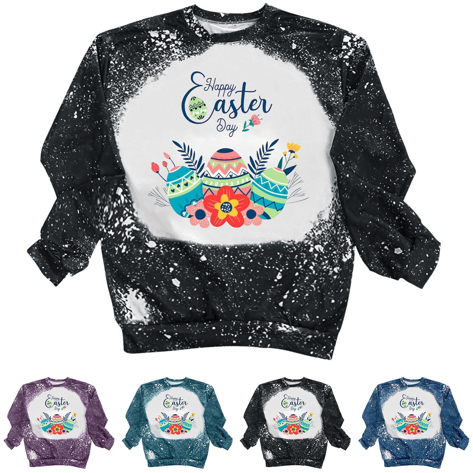 

Женский повседневный пуловер с круглым вырезом и длинным рукавом с принтом