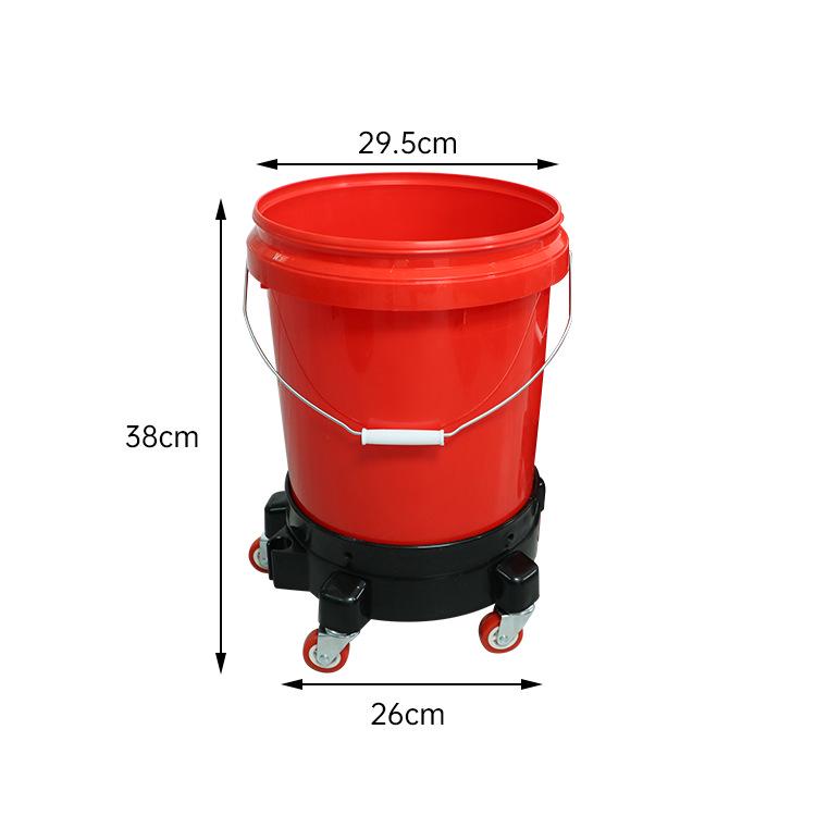 Pulley Car Wash Bucket with Sand & Gravel Filter - Large Capacity, Dual Use for Car Beauty Shops.