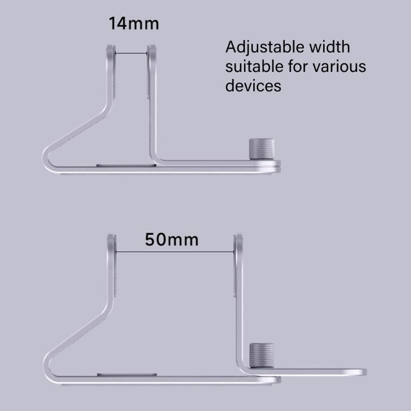 Aluminum Vertical Computer Stand Adjustable 14 45mm Thickness Anti Slip Desktop for Professionals Students