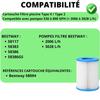 Cartouche Filtre Piscine Type 2/Type II [Lot 2] Compatible Bestway 58094 Flowclear Pompes 530-800 GPH 13,6 x 10,6 cm Phonillico®