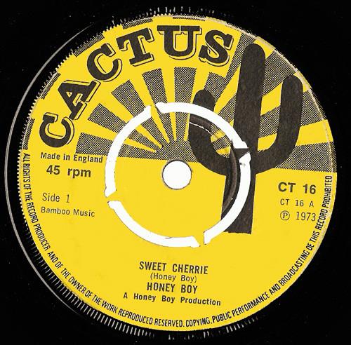 

7inch Record HONEY BOY Sweet Cherrie CT16 Cactus 1973 UK Reggae Ska Dub Used