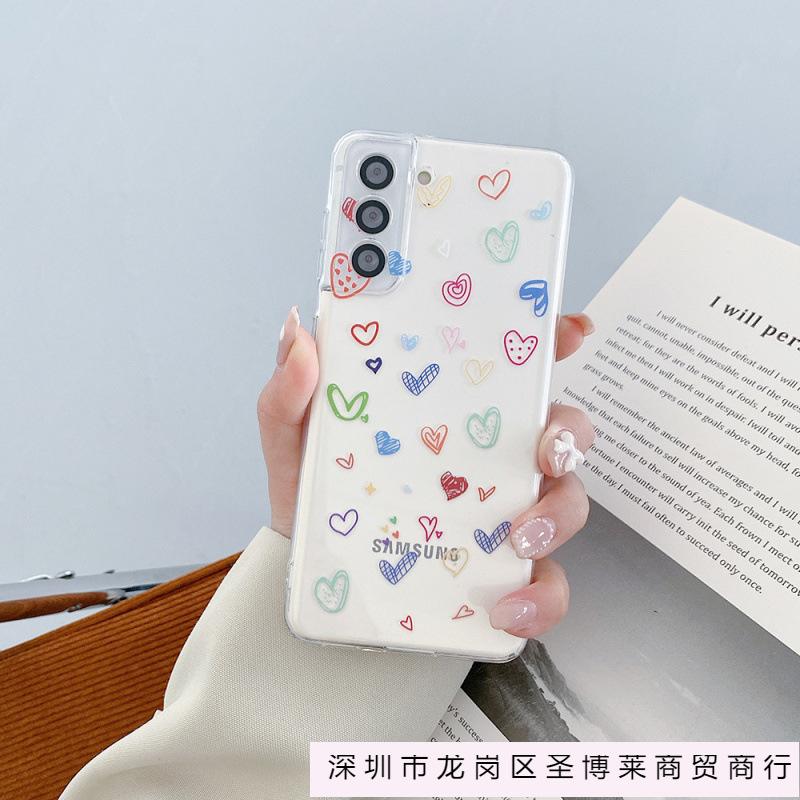 Applicable To Samsung S25ultra Apple iPhone 17 Ins Girl Graffiti Love Mobile Phone Case Painted Protective Case