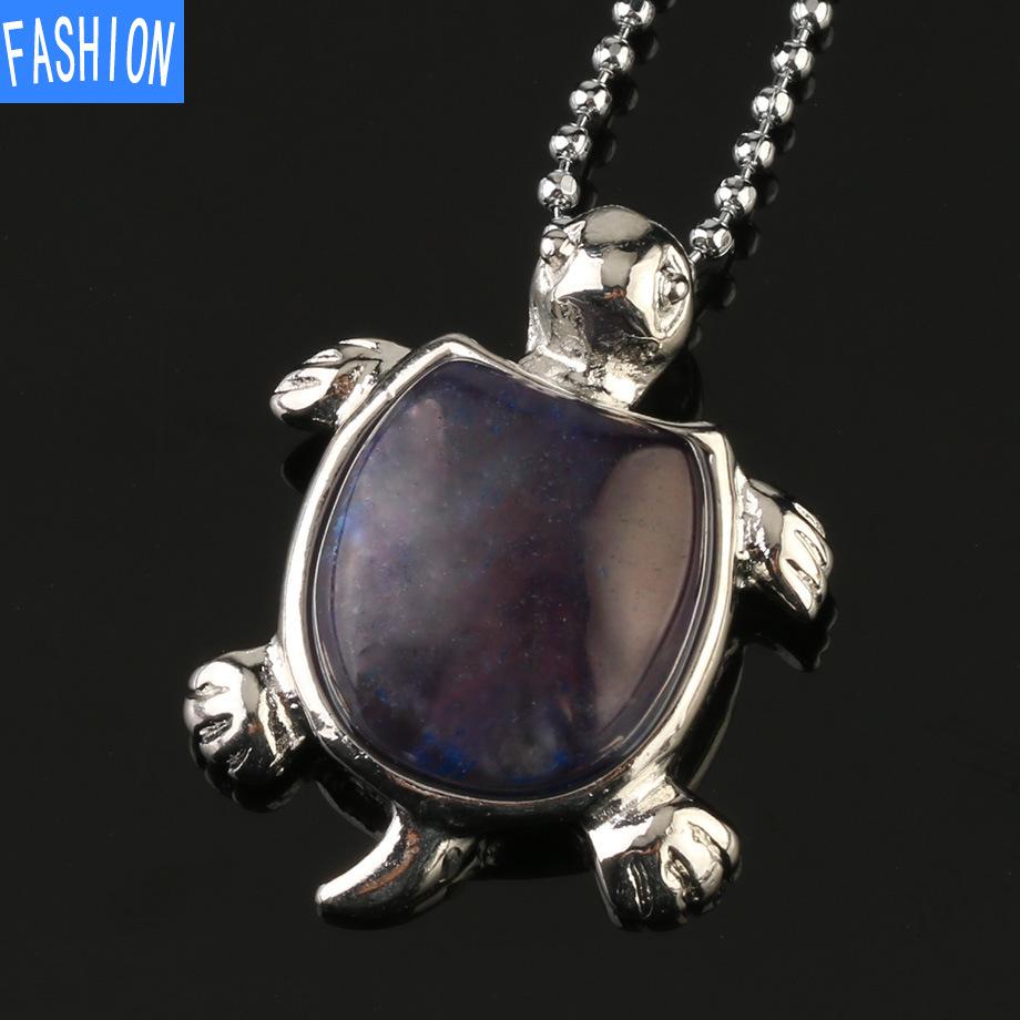 

Ожерелье из натурального камня с кристаллами и животными, милая черепаха, простой индивидуальный кулон с аметистом, европейские и американские ювелирные изделия amethyst