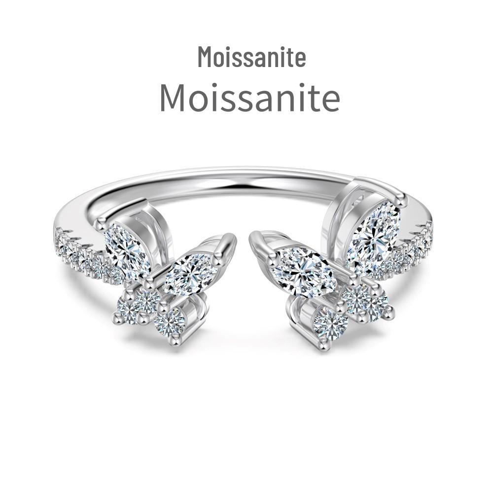 Stilvoller S925 Sterling Silber Ring für Mädchen - Leichter Luxus, Super Glänzend, Modern für den täglichen Gebrauch