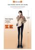 Women's High-Waisted Fleece-Lined Skinny Pants, 2025 Winter Style, Elastic Black Pencil Design for Indoor & Outdoor Wear