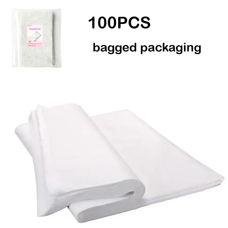 100PCS Disposable Non-woven Headrest Covers Beauty Cleaning Pads Waterproof Covers Double-layer Tablecloths Spa Pads Cleaning
