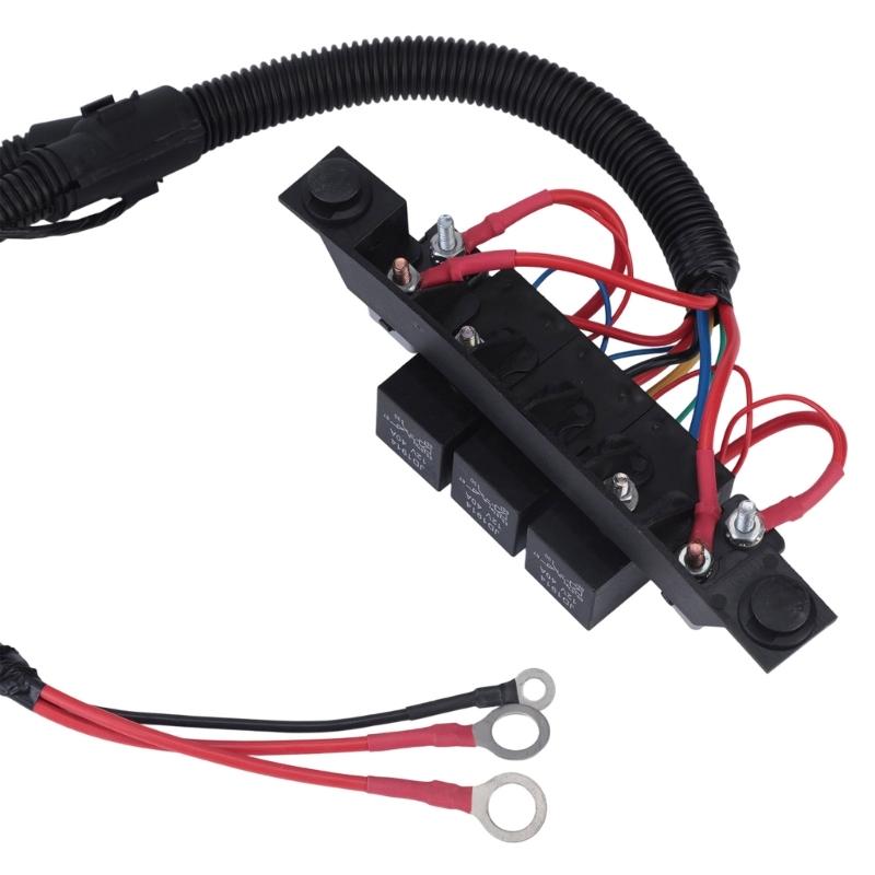 Fan Wiring Assembly 67400923 Cooling Fan Wire Set for Direct Install Service, Heat-Resistant Insulated Wiring Assembly, 1 Pc for Engine Bay Use