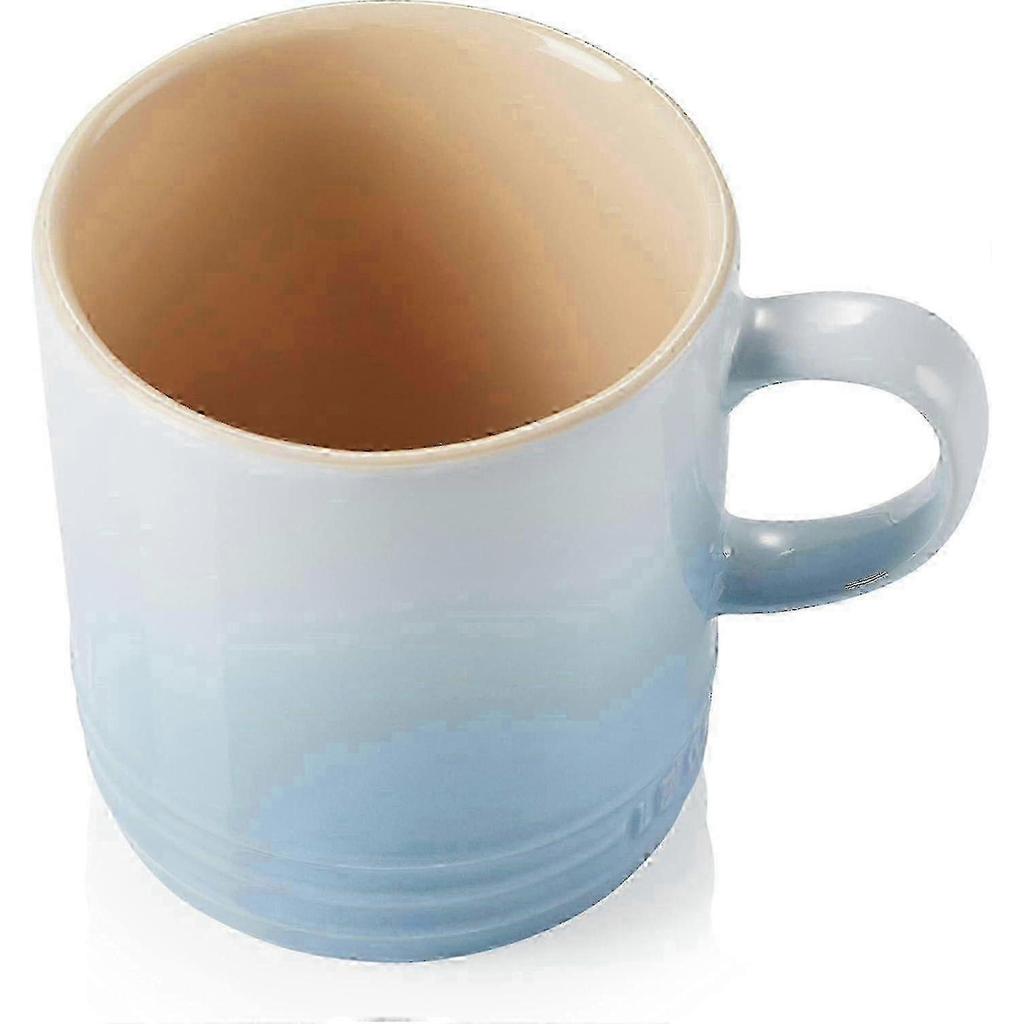 Kubek do kawy ze kamionki, 350 ml, Błękit nadmorski.