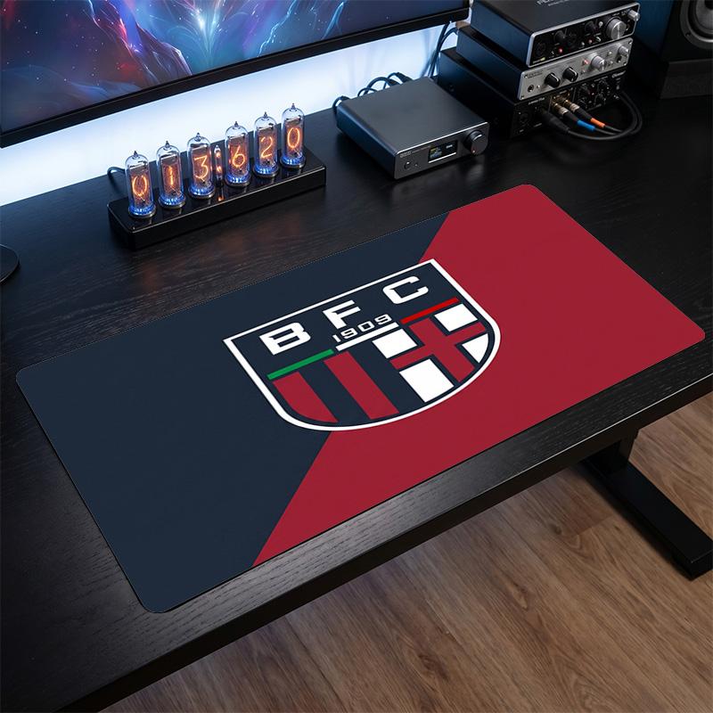 Bologna FC Theme Pattern Mouse Pad, Soccer Logo Design XXL Gaming Desk Mat Non-Slip Computer Mouse Pad