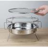 Folding Stainless Steel BBQ Grill for Outdoor Camping Patio Portable Round Barbecue Stove for Healthy and Convenient Cooking