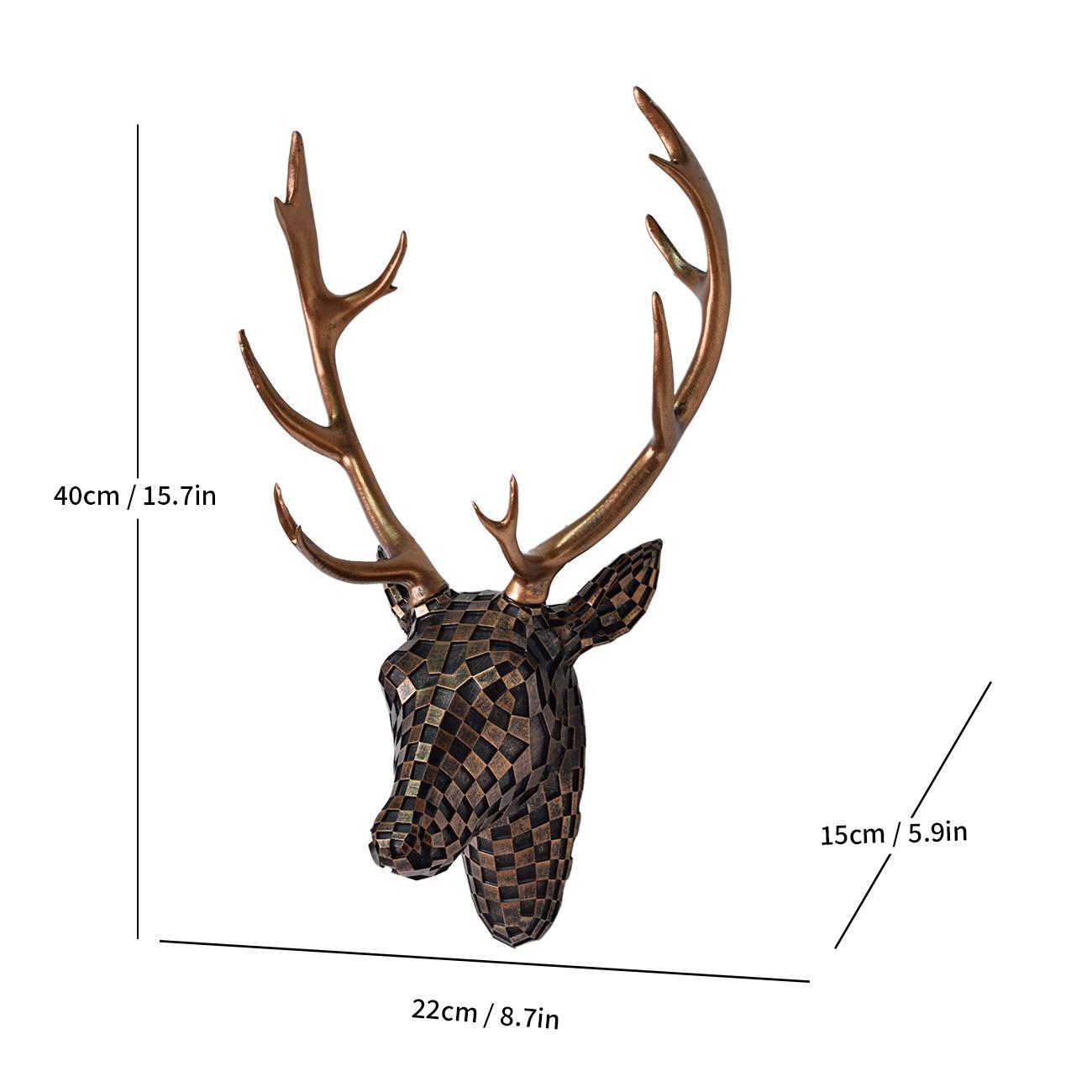 Abstract Deer Head Mosaic Wall Hanging Ornament for Home Decoration