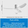 45/52" Nordic Ceiling Fan 35W DC Motor Low Noise Electric Fan 6 Wind Speeds Adjustable Home Restaurant Ceiling Fan