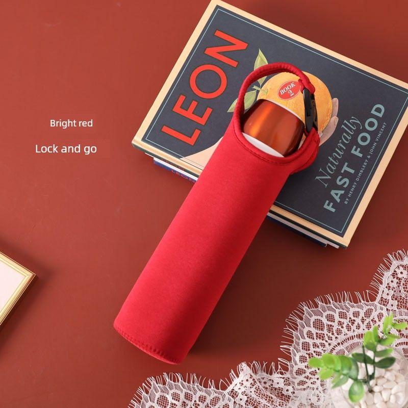 Baihui 500ml Large-Capacity Thermos Cup Cover for Adults, Portable Hand-Held Cross-Body Protective Cover, Anti-Fall